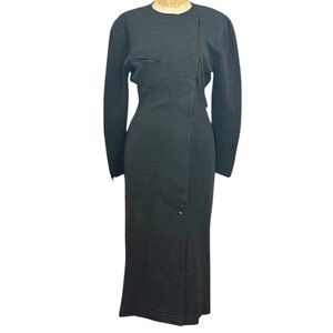 Vintage Claude Montana 100% wool jersey dress